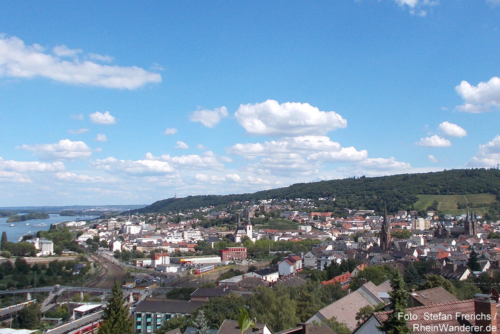 Mittelrhein: Blick auf Bingen - Foto: Stefan Frerichs / RheinWanderer.de