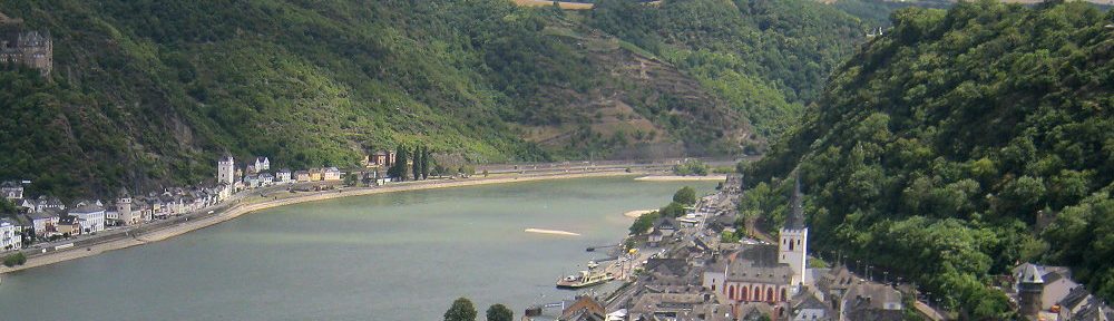 Mittelrhein: Blick von Burg Rheinfels auf Sankt Goar - Foto: Stefan Frerichs / RheinWanderer.de