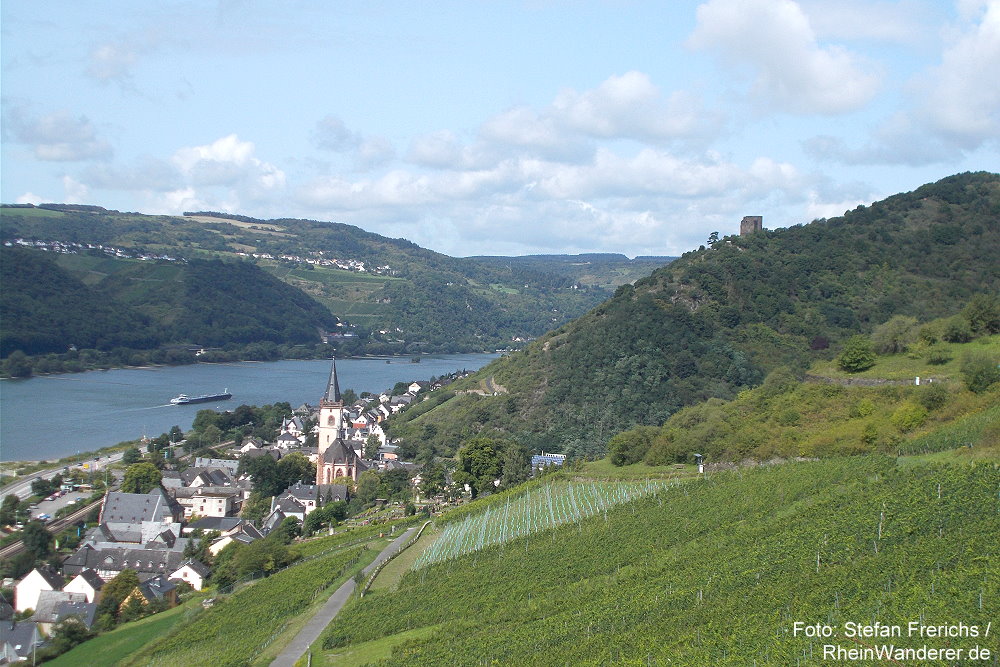 Mittelrhein: Blick auf Lorch - Foto: Stefan Frerichs / RheinWanderer.de