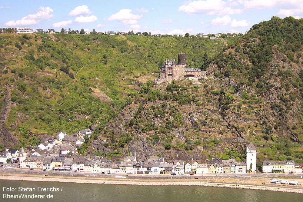 Mittelrhein: Blick auf Sankt Goarshausen - Foto: Stefan Frerichs / RheinWanderer.de