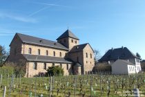 Inselrhein: Sankt-Aegidius-Basilika in Mittelheim - Foto: Stefan Frerichs / RheinWanderer.de