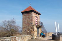 Pfälzerwald: Treppenturm von Burg Battenberg - Foto: Stefan Frerichs / RheinWanderer.de