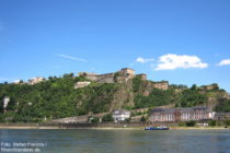 Mittelrhein: Festung Ehrenbreitstein in Koblenz - Foto: Stefan Frerichs / RheinWanderer.de
