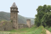 Mittelrhein: Stadtmauer mit Kuhhirtenturm in Oberwesel - Foto: Stefan Frerichs / RheinWanderer.de