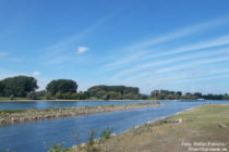 Niederrhein: Wuppermündung in den Rhein bei Leverkusen-Rheindorf - Foto: Stefan Frerichs / RheinWanderer.de