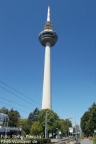 Neckar: Fernmeldeturm Mannheim - Foto: Stefan Frerichs / RheinWanderer.de