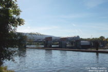 Neckar: Stauwehr Wieblingen bei Heidelberg - Foto: Stefan Frerichs / RheinWanderer.de