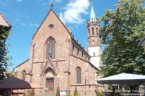 Neckar: Sankt-Gallus-Kirche in Ladenburg - Foto: Stefan Frerichs / RheinWanderer.de