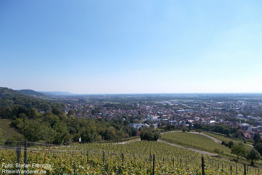 Odenwald: Blick auf Bensheim - Foto: Stefan Frerichs / RheinWanderer.de