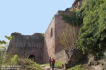 Pfälzerwald: Aufgang zur Burgruine Drachenfels - Foto: Stefan Frerichs / RheinWanderer.de