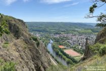 Nahe: Blick auf den Rotenfels mit Felsnadel - Foto: Stefan Frerichs / RheinWanderer.de