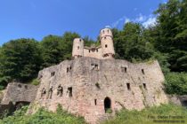 Neckar: Burgruine Schadeck (Burgruine Schwalbennest) von Neckarsteinach - Foto: Stefan Frerichs / RheinWanderer.de