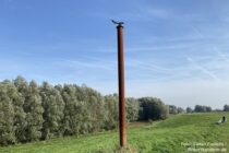 Deltarhein: Kunstwerk Phoenix bei Ewijk - Foto: Stefan Frerichs / RheinWanderer.de