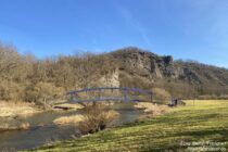 Nahe: Blick auf Brücke Blaues Wunder und Krechelsfels - Foto: Stefan Frerichs / RheinWanderer.de
