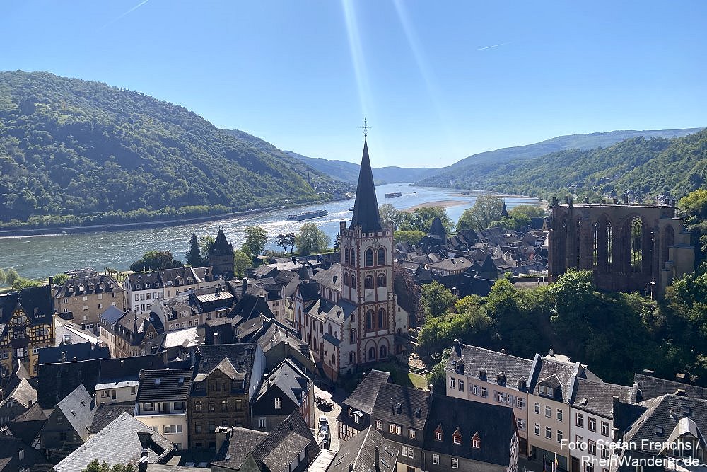 Mittelrhein: Blick auf Bacharach - Foto: Stefan Frerichs / RheinWanderer.de