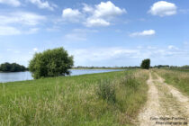 Deltarhein: Wanderweg an Waal-Seitenarm vor Ochten - Foto: Stefan Frerichs / RheinWanderer.de