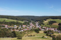 Spessart: Blick auf (Mespelbrunn-)Hessenthal - Foto: Stefan Frerichs / RheinWanderer.de