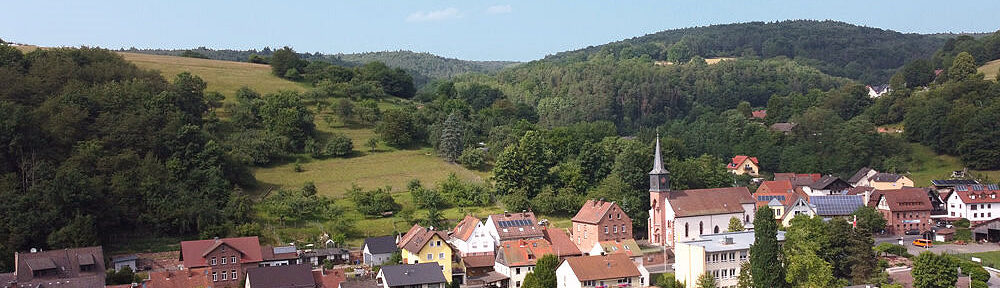 Spessart: Blick auf Wintersbach - Foto: Stefan Frerichs / RheinWanderer.de