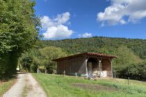 Spessart: Scheune am Wanderweg hinter Hain - Foto: Stefan Frerichs / RheinWanderer.de