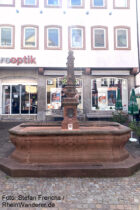 Main: Marktbrunnen in Wertheim - Foto: Stefan Frerichs / RheinWanderer.de